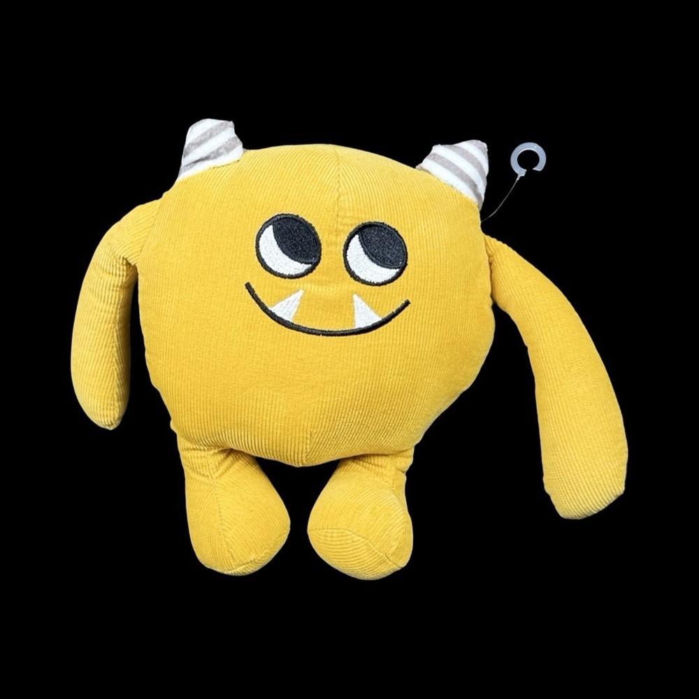 Nibbles The Book Monster Plush 2016 Emma Yarlett 9" Corduroy Yellow